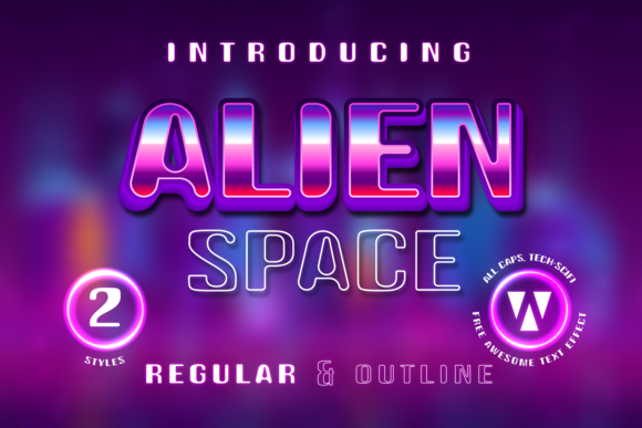 Alien Space: A Futuristic Display Font for Editorial Design