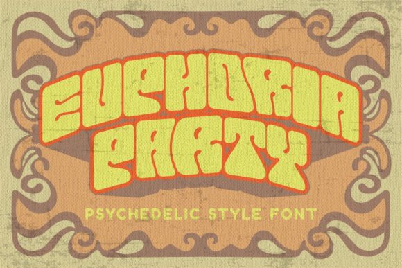 Euphoria Party: A Retro Styled Display Font for Creative Projects