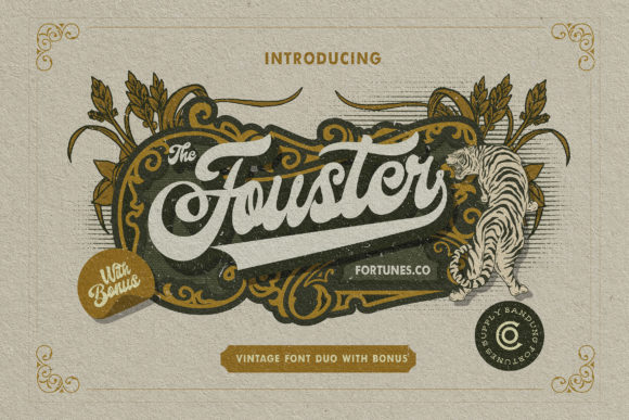 Fouster: A Bold and Vintage Display Font for Web Design