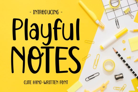 Playful Notes: A Joyful Display Font for Creative Projects