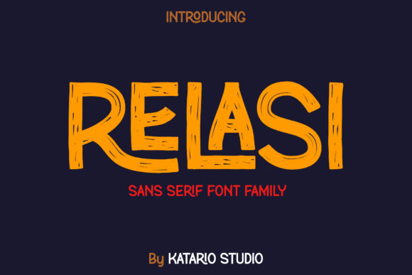 Relasi: A Brushed, Thick Lettered Display Font for Creative Projects