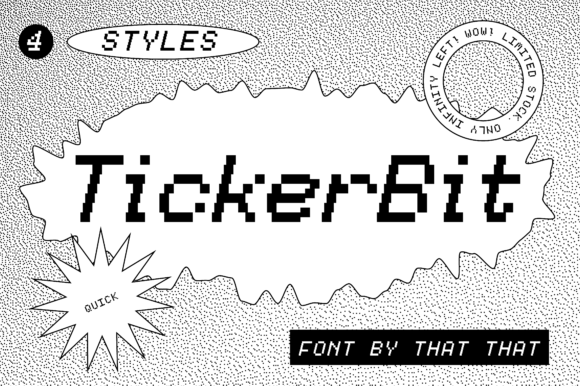 TickerBit: A Vintage Pixel Font for Modern Marketers