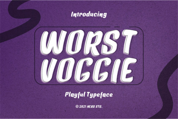 Worst Voggie: A Versatile Display Font for Creative Designs